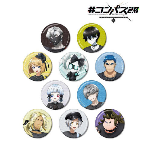 『#コンパス2.0 戦闘摂理解析システム』描き下ろし ロックバンドver. トレーディンググリッター缶バッジ(単位/BOX)
